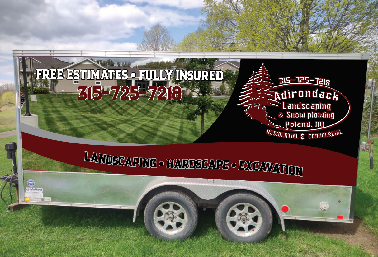 Adirondack Landscaping Trailer Wrap