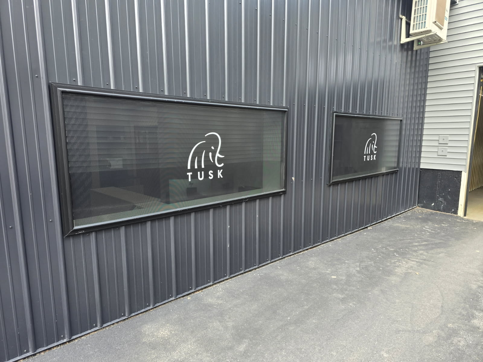 office exterior: window sticker
