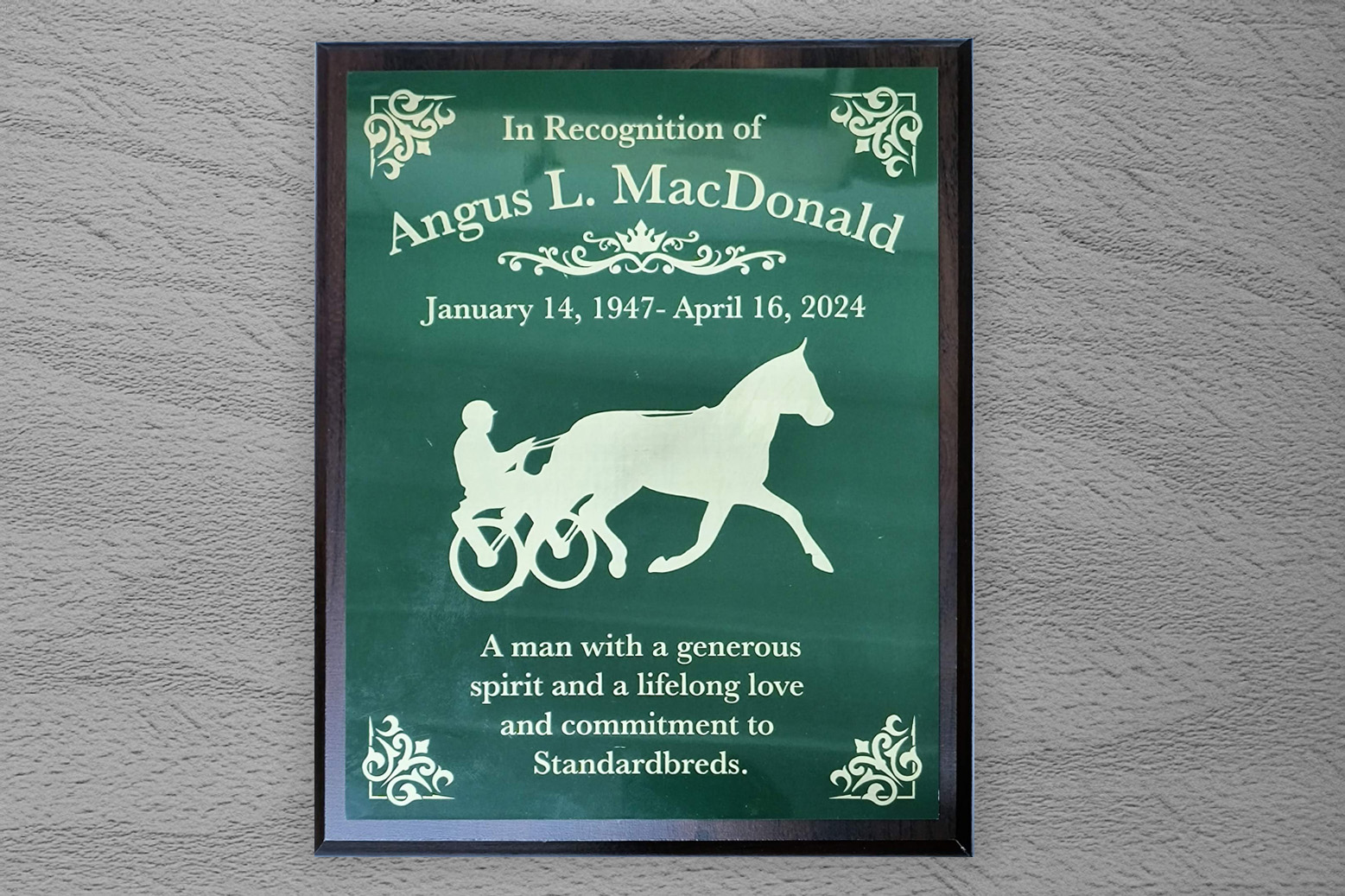Awards Plaques: In Recognition